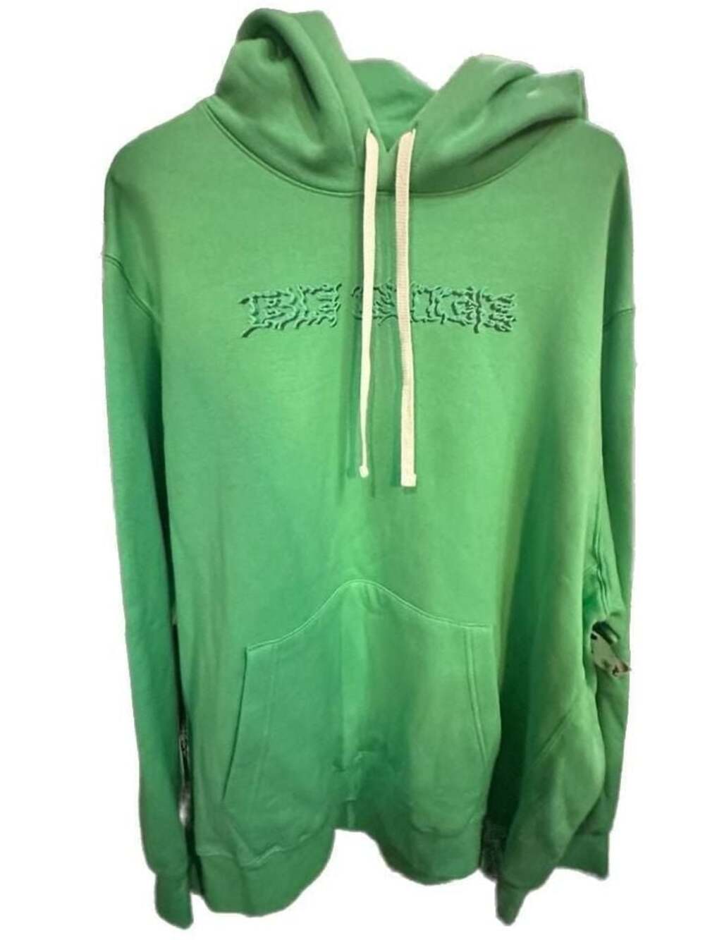 Nike Sportswear Club Fleece "Be Nice" Tribal Swoosh Pullover Hoodie Green